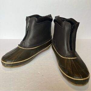 Men's Haband Ice House Boots Leather/Rubber With Steel Shank Brown Size 13EEE